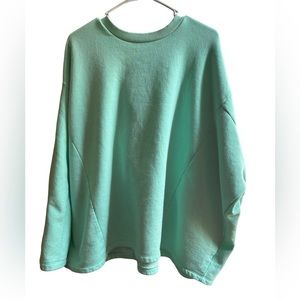 Green women's Zenana oversized pullover size L/XL